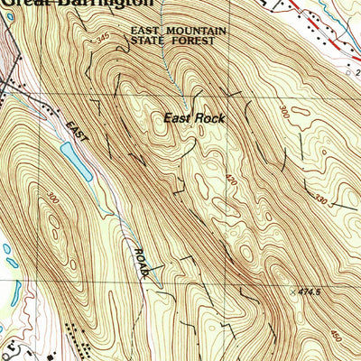 United States Geological Survey Great Barrington, MA-NY (1997, 25000-Scale) digital map