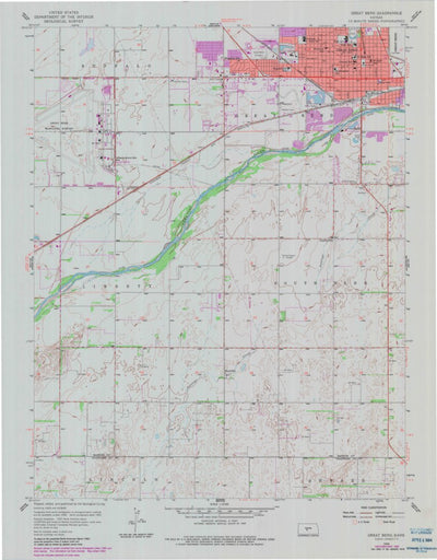 United States Geological Survey Great Bend, KS (1958, 24000-Scale) digital map