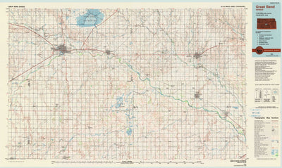 United States Geological Survey Great Bend, KS (1985, 100000-Scale) digital map