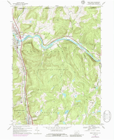United States Geological Survey Great Bend, PA-NY (1968, 24000-Scale) digital map