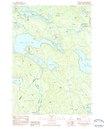 United States Geological Survey Great East Lake, ME-NH (1983, 24000-Scale) digital map