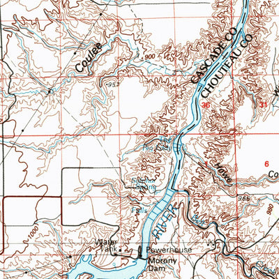 United States Geological Survey Great Falls North, MT (1976, 100000-Scale) digital map