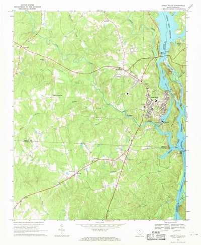 United States Geological Survey Great Falls, SC (1969, 24000-Scale) digital map