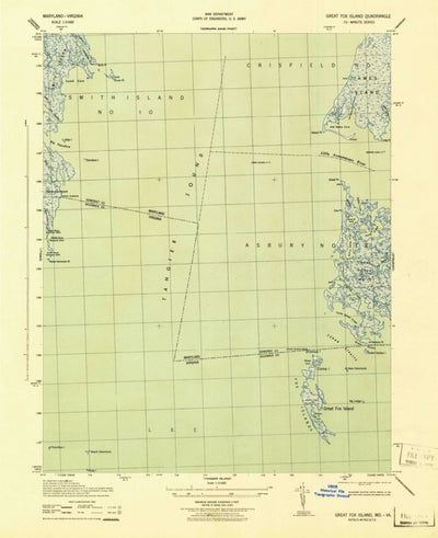 United States Geological Survey Great Fox Island, VA-MD (1943, 31680-Scale) digital map