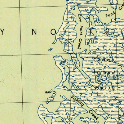 United States Geological Survey Great Fox Island, VA-MD (1943, 31680-Scale) digital map