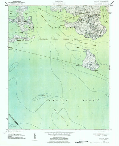 United States Geological Survey Great Island, NC (1951, 24000-Scale) digital map
