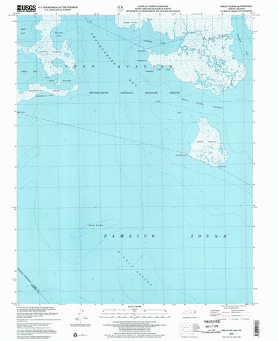 United States Geological Survey Great Island, NC (2002, 24000-Scale) digital map