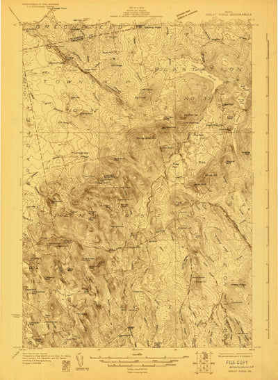 United States Geological Survey Great Pond, ME (1929, 48000-Scale) digital map