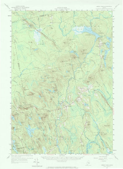 United States Geological Survey Great Pond, ME (1957, 62500-Scale) digital map