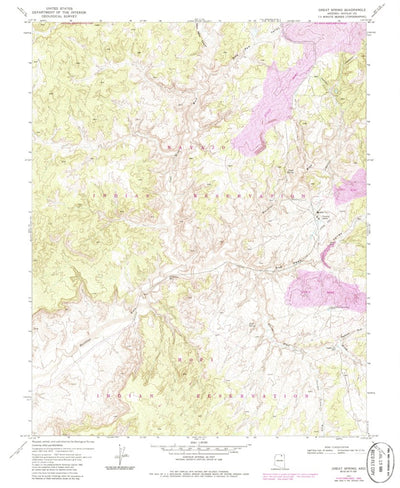 United States Geological Survey Great Spring, AZ (1971, 24000-Scale) digital map