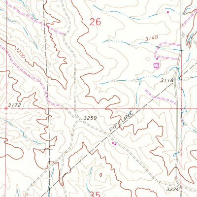 United States Geological Survey Grebe Ranch, MT (1962, 24000-Scale) digital map