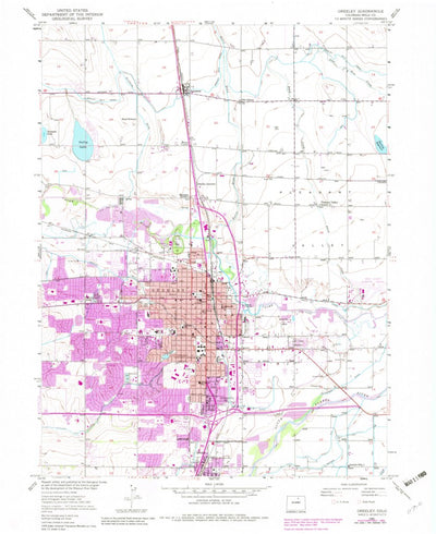 United States Geological Survey Greeley, CO (1950, 24000-Scale) digital map