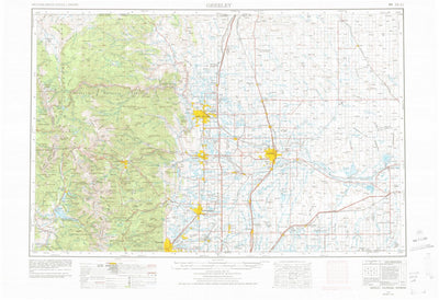 United States Geological Survey Greeley, CO-WY (1954, 250000-Scale) digital map