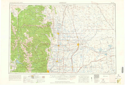 United States Geological Survey Greeley, CO-WY (1961, 250000-Scale) digital map