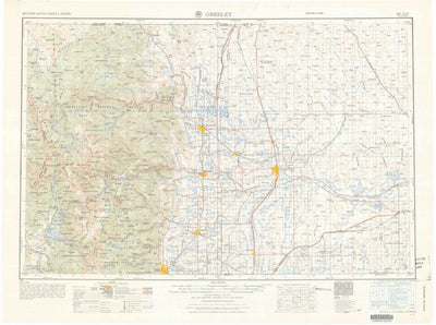 United States Geological Survey Greeley, CO-WY (1965, 250000-Scale) digital map