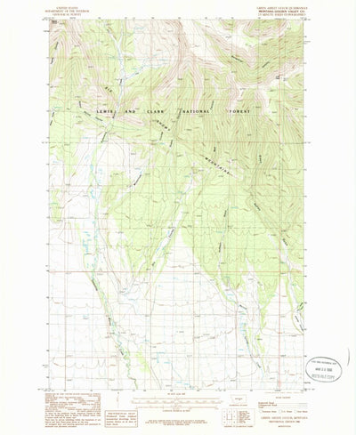 United States Geological Survey Green Ashly Gulch, MT (1986, 24000-Scale) digital map