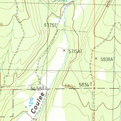 United States Geological Survey Green Ashly Gulch, MT (1986, 24000-Scale) digital map