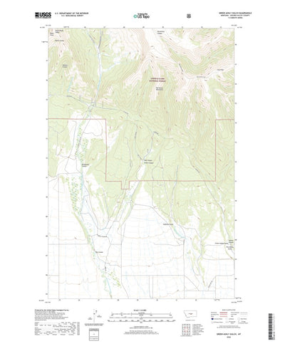 United States Geological Survey Green Ashly Gulch, MT (2020, 24000-Scale) digital map