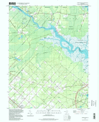 United States Geological Survey Green Bank, NJ (1997, 24000-Scale) digital map