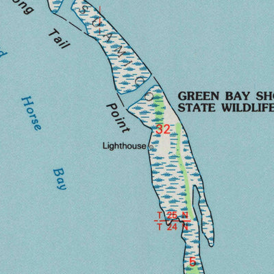 United States Geological Survey Green Bay East, WI (1992, 24000-Scale) digital map