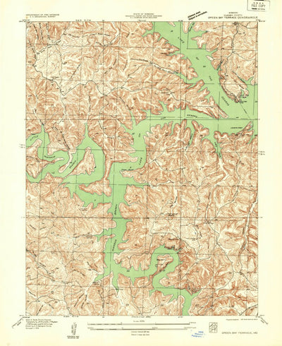 United States Geological Survey Green Bay Terrace, MO (1934, 24000-Scale) digital map