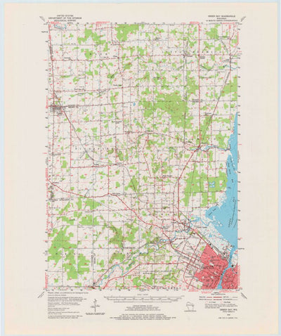 United States Geological Survey Green Bay, WI (1954, 62500-Scale) digital map