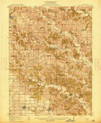 United States Geological Survey Green City, MO (1914, 62500-Scale) digital map
