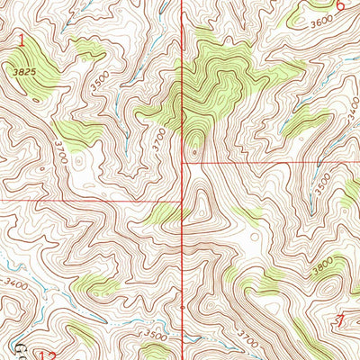 United States Geological Survey Green Creek, MT (1966, 24000-Scale) digital map