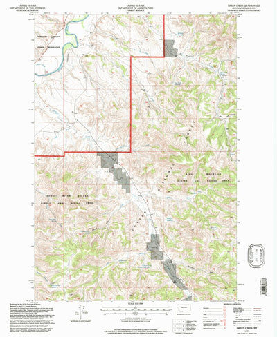 United States Geological Survey Green Creek, MT (1995, 24000-Scale) digital map