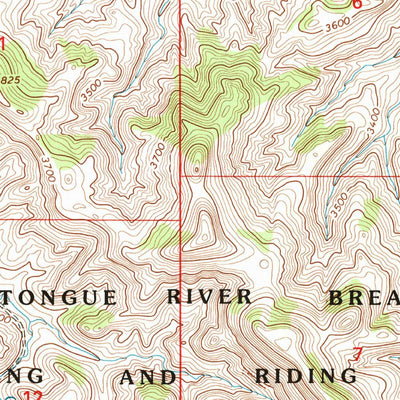 United States Geological Survey Green Creek, MT (1995, 24000-Scale) digital map