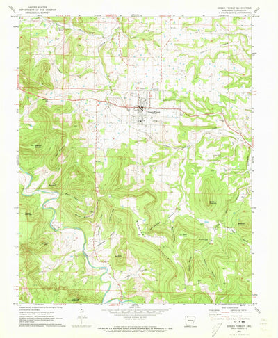 United States Geological Survey Green Forest, AR (1972, 24000-Scale) digital map