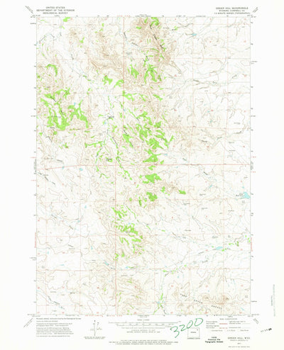 United States Geological Survey Green Hill, WY (1971, 24000-Scale) digital map