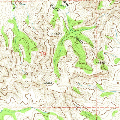 United States Geological Survey Green Hill, WY (1971, 24000-Scale) digital map