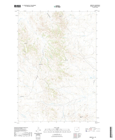 United States Geological Survey Green Hill, WY (2021, 24000-Scale) digital map