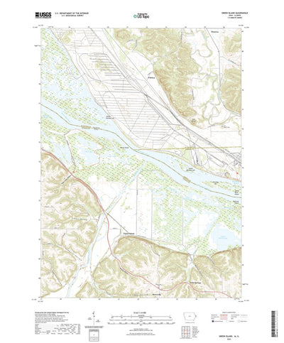 United States Geological Survey Green Island, IA (2022, 24000-Scale) digital map