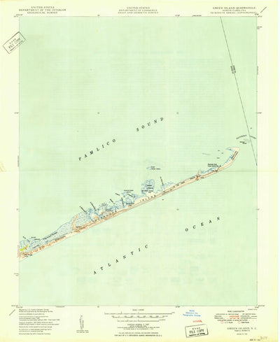 United States Geological Survey Green Island, NC (1950, 24000-Scale) digital map