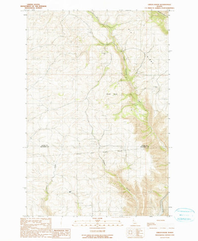 United States Geological Survey Green Knob, ID (1990, 24000-Scale) digital map