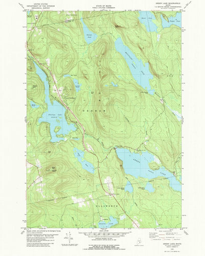 United States Geological Survey Green Lake, ME (1982, 24000-Scale) digital map
