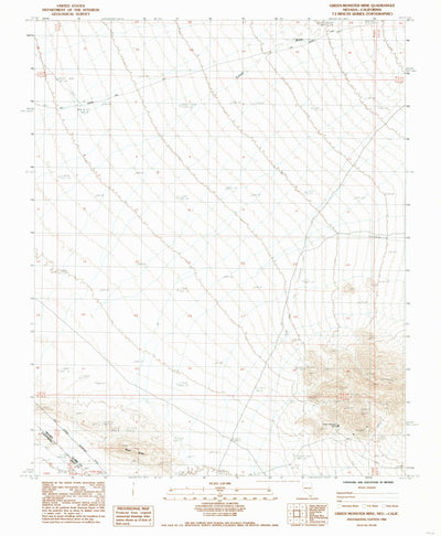 United States Geological Survey Green Monster Mine, NV-CA (1984, 24000-Scale) digital map