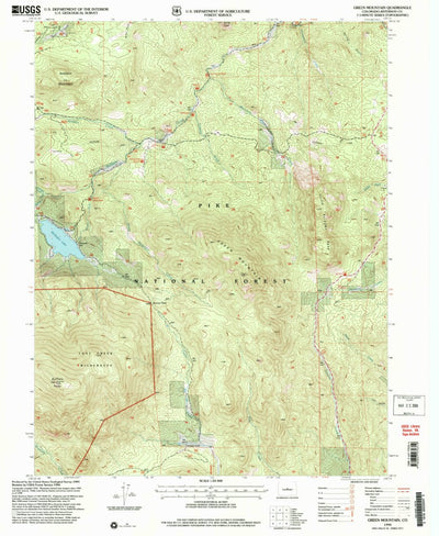 United States Geological Survey Green Mountain, CO (1994, 24000-Scale) digital map