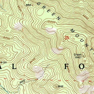 United States Geological Survey Green Mountain, CO (1994, 24000-Scale) digital map