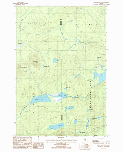 United States Geological Survey Green Mountain, ME (1986, 24000-Scale) digital map
