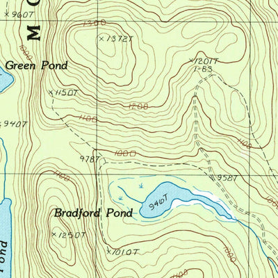 United States Geological Survey Green Mountain, ME (1986, 24000-Scale) digital map