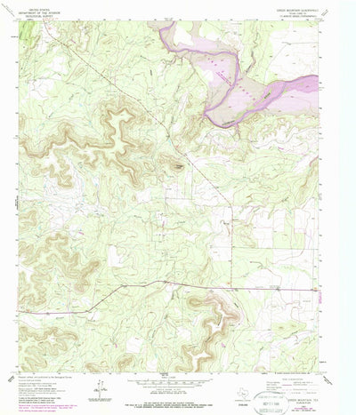 United States Geological Survey Green Mountain, TX (1962, 24000-Scale) digital map