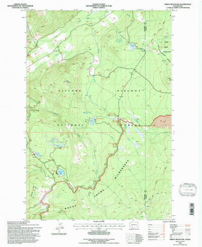 United States Geological Survey Green Mountain, WA (1994, 24000-Scale) digital map