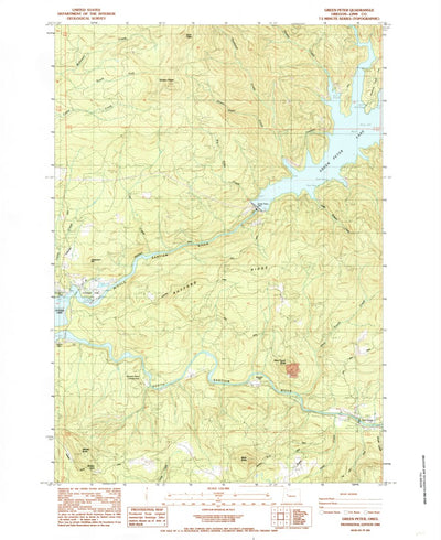 United States Geological Survey Green Peter, OR (1984, 24000-Scale) digital map
