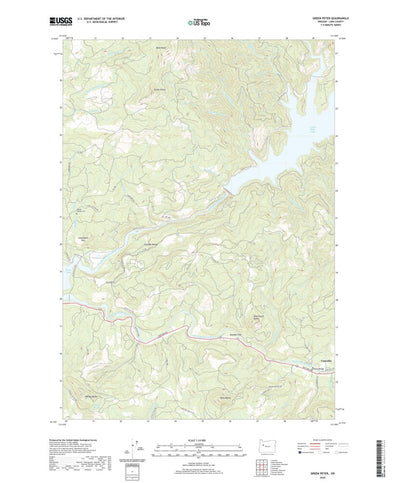 United States Geological Survey Green Peter, OR (2020, 24000-Scale) digital map