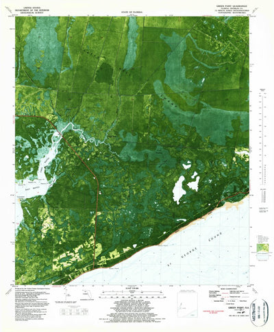 United States Geological Survey Green Point, FL (1982, 24000-Scale) digital map