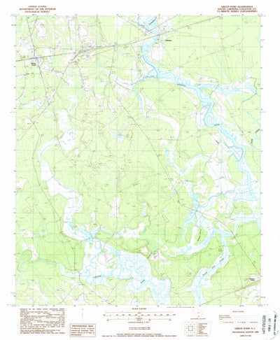 United States Geological Survey Green Pond, SC (1988, 24000-Scale) digital map