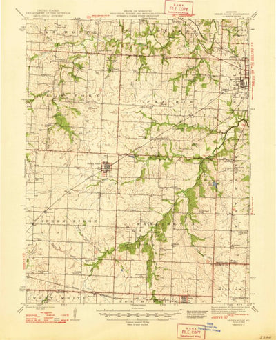 United States Geological Survey Green Ridge, MO (1948, 62500-Scale) digital map